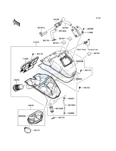 VERSYS_ABS KLE650DBF GB XX (EU ME A(FRICA) drawing Air Cleaner