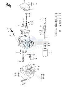 KZ 1000 D [Z1R] (D3) [Z1R] drawing CARBURETOR PARTS -- USA- - -- 80 D3- -