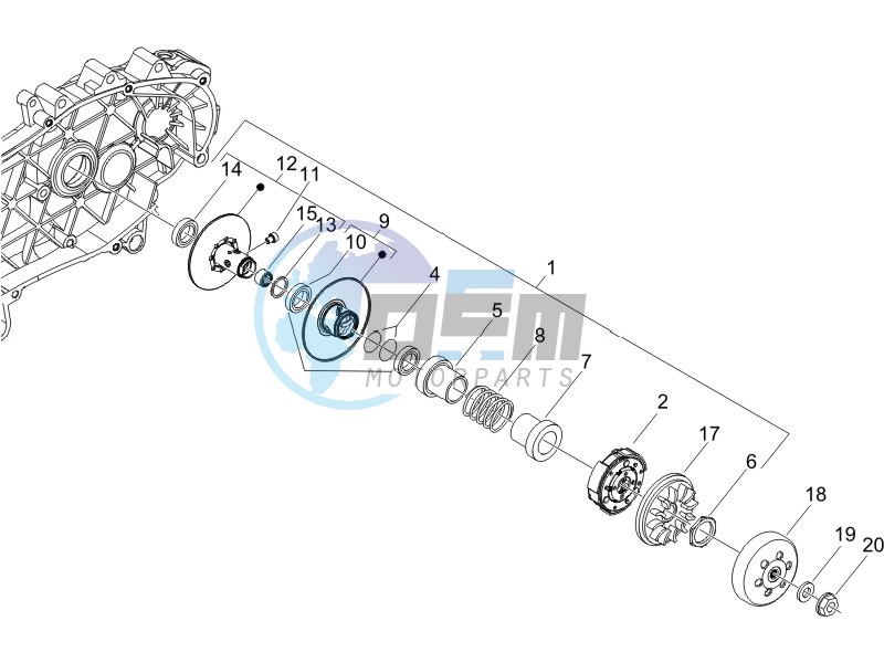 Driven pulley