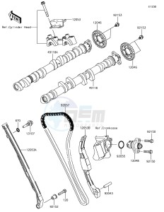 NINJA ZX-10R ZX1000SJF XX (EU ME A(FRICA) drawing Camshaft(s)/Tensioner