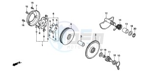 SK50M drawing DRIVE FACE/ KICK STARTER SPINDLE