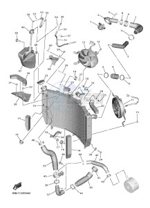 YZF-R6 YZF600 R6 (BN6A) drawing RADIATOR & HOSE