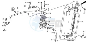 CBR125RW9 UK - (E / WH) drawing RR. BRAKE MASTER CYLINDER