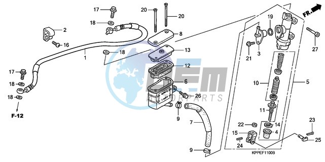 RR. BRAKE MASTER CYLINDER