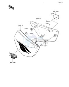 KZ 550 M [LTD SHAFT] (M1) [LTD SHAFT] drawing SIDE COVERS