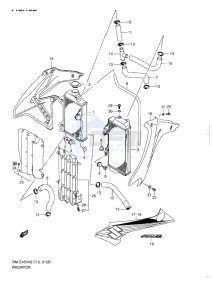 RM-Z 450 drawing RADIATOR L1