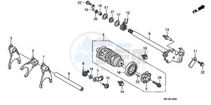 CBR600RAA Korea - (KO / ABS) drawing GEARSHIFT DRUM