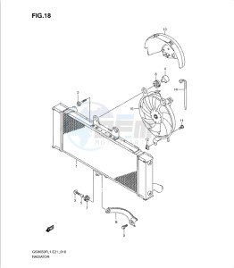 GSXF650 drawing RADIATOR