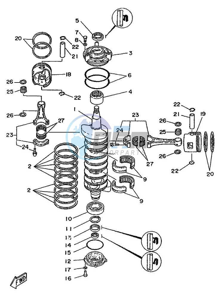 CRANKSHAFT--PISTON