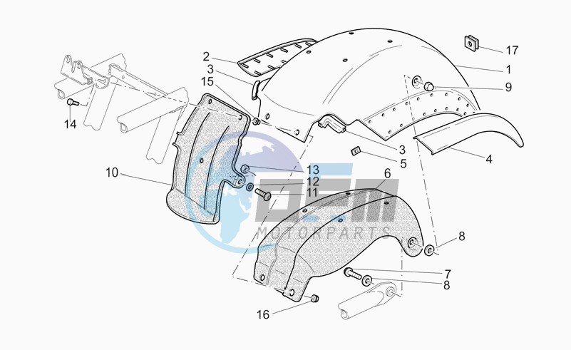 Rear mudguard