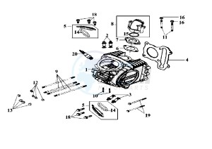 EURO MX E2 - 125 cc drawing CYLINDER-HEAD