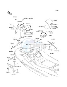 JT 900 E [900 STX] (E1-E2) [900 STX] drawing HULL MIDDLE FITTINGS