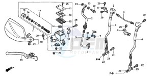 XL650V TRANSALP drawing FR. BRAKE MASTER CYLINDER