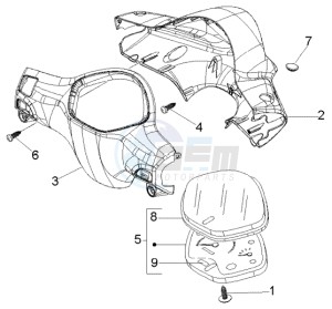 Liberty 50 4t RST ptt (F) France drawing Speedometers Kms. - handlebar cover