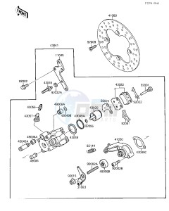 KXF 250 A [TECATE 4] (A1-A2) [TECATE 4] drawing REAR BRAKE