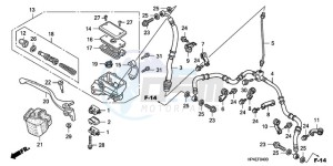 TRX420FPM9 U / 4WD drawing FR. BRAKE MASTER CYLINDER