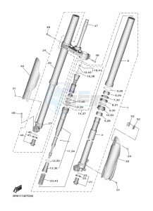 YZ250F (B7BB) drawing FRONT FORK