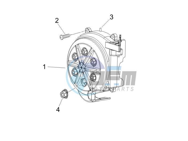 Flywheel magneto cover - Oil filter