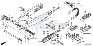 CRF250X9 Europe Direct - (ED / CMF) drawing SWINGARM