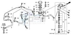 CB1000RAC drawing REAR BRAKE MASTER CYLINDER