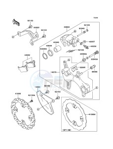 KX250F KX250W9F EU drawing Rear Brake