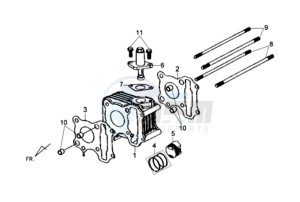 X'PRO 50 drawing CYLINDER / GASKETS