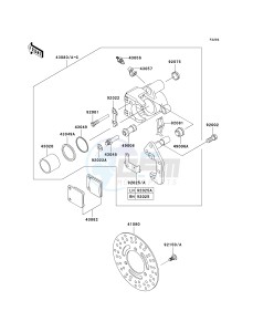 KVF 400 C [PRAIRIE 400 4X4] (C1-C4) [PRAIRIE 400 4X4] drawing FRONT BRAKE