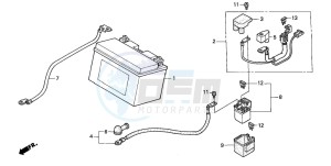 CBR600F4 drawing BATTERY (2)