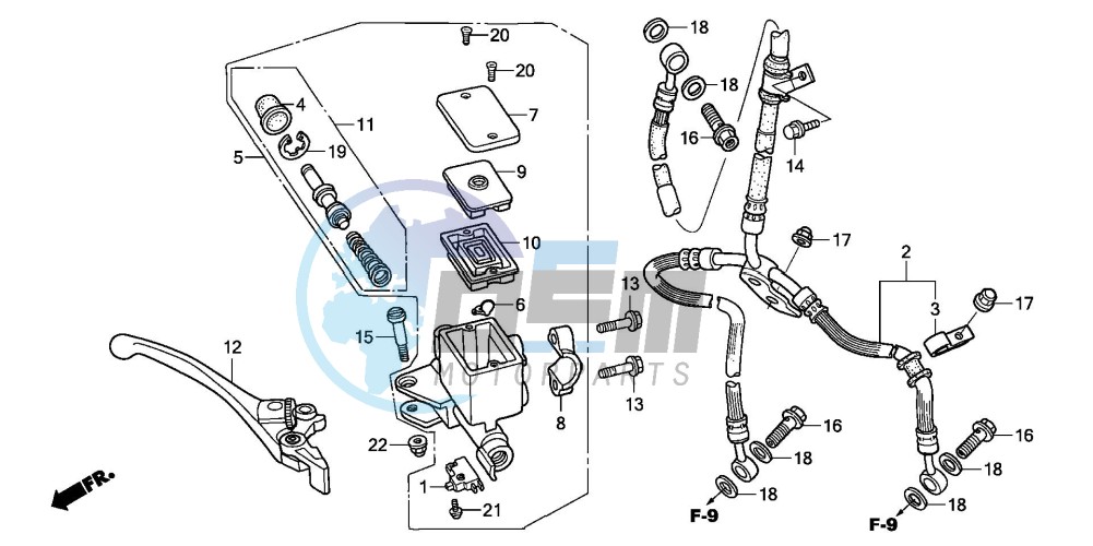 FR. BRAKE MASTER CYLINDER (CB600F5/6)