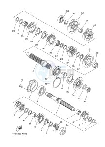 MTM850 MTM-850 XSR900 (B90R) drawing TRANSMISSION