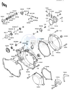 KX 250 G [KX250] (G1-G3) [KX250] drawing ENGINE COVER-- S- -