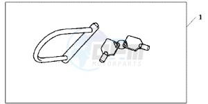 VFR800XB Crossrunner E drawing U LOCK