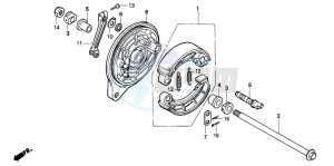 VT600CD2 drawing REAR BRAKE PANEL