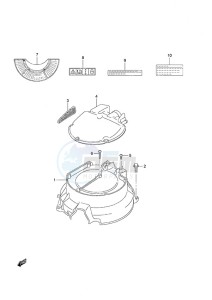 DF 25 V-Twin drawing Magneto Cover Remote Control/Gas Assist Tilt