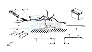 MAXSYM 600I drawing WIRING HARNASS - CDI UNIT - BATTERY