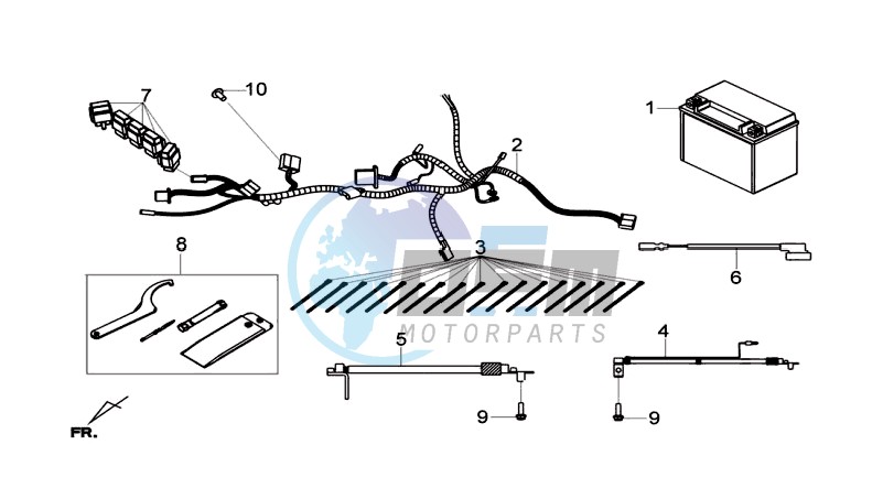 WIRING HARNASS - CDI UNIT - BATTERY