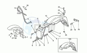 GT 1000 drawing Front/rear mudguards