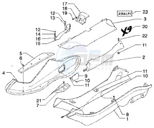 X9 180 Amalfi drawing Side coverings-Spoiler