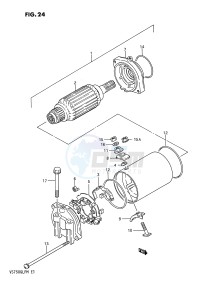 VS750GL (E1) INTRUDER drawing STARTING MOTOR (MODEL F G H J K L)