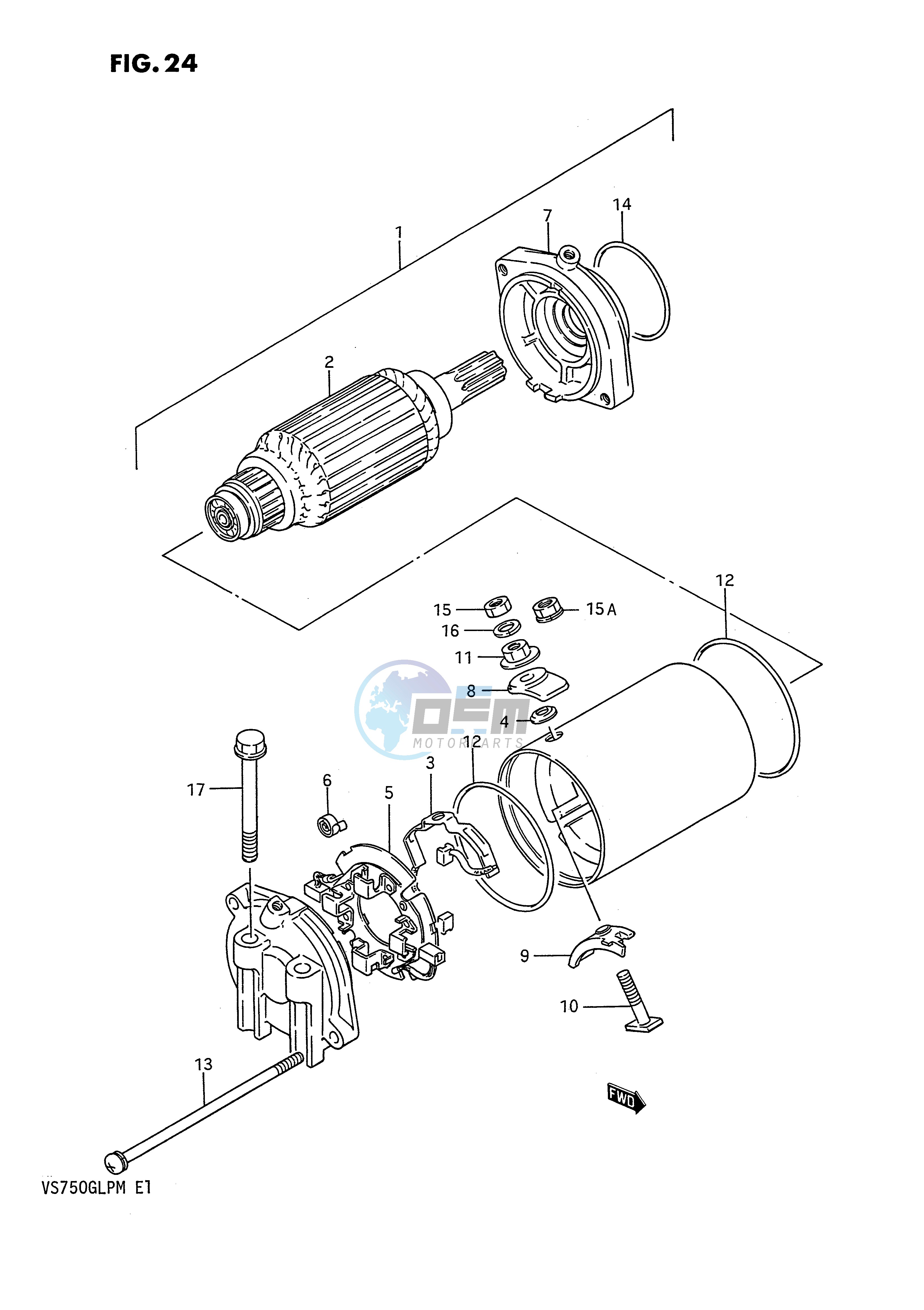 STARTING MOTOR (MODEL F G H J K L)