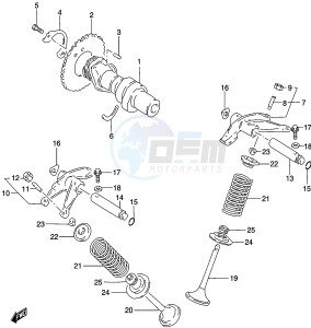 GZ250 (K3) drawing CAM SHAFT VALVE