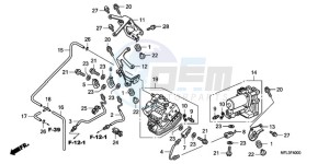 CBR1000RA9 Korea - (KO / ABS HRC) drawing REAR POWER UNIT/REAR VALV E UNIT