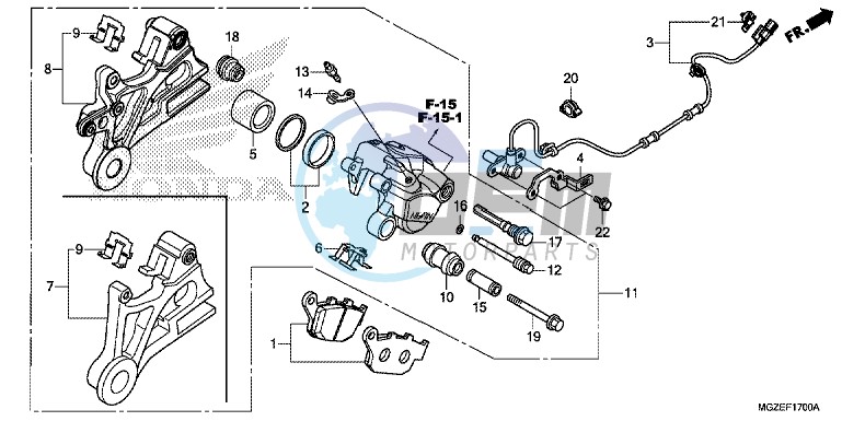 REAR BRAKE CALIPER