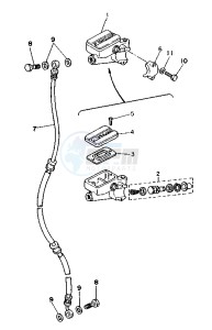 XV VIRAGO 535 drawing FRONT MASTER CYLINDER UP HANDLE