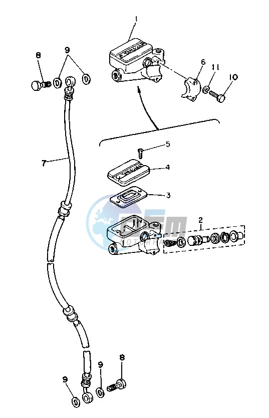 FRONT MASTER CYLINDER UP HANDLE