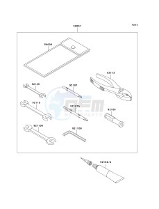 VN 1700 B [VULCAN 1700 VOYAGER ABS] (9FA) B9F drawing OWNERS TOOLS