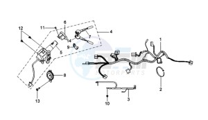 VS125S drawing WIRING HARNASS - IGNITION LOCK - CDI UNIT