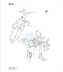 SV650/S drawing REAR FENDER (SV650SL1 E2)