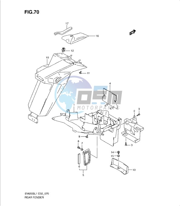 REAR FENDER (SV650SL1 E2)