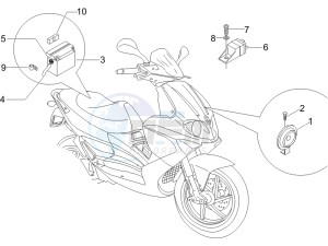 Runner 50 SP drawing Remote control switches - Battery - Horn